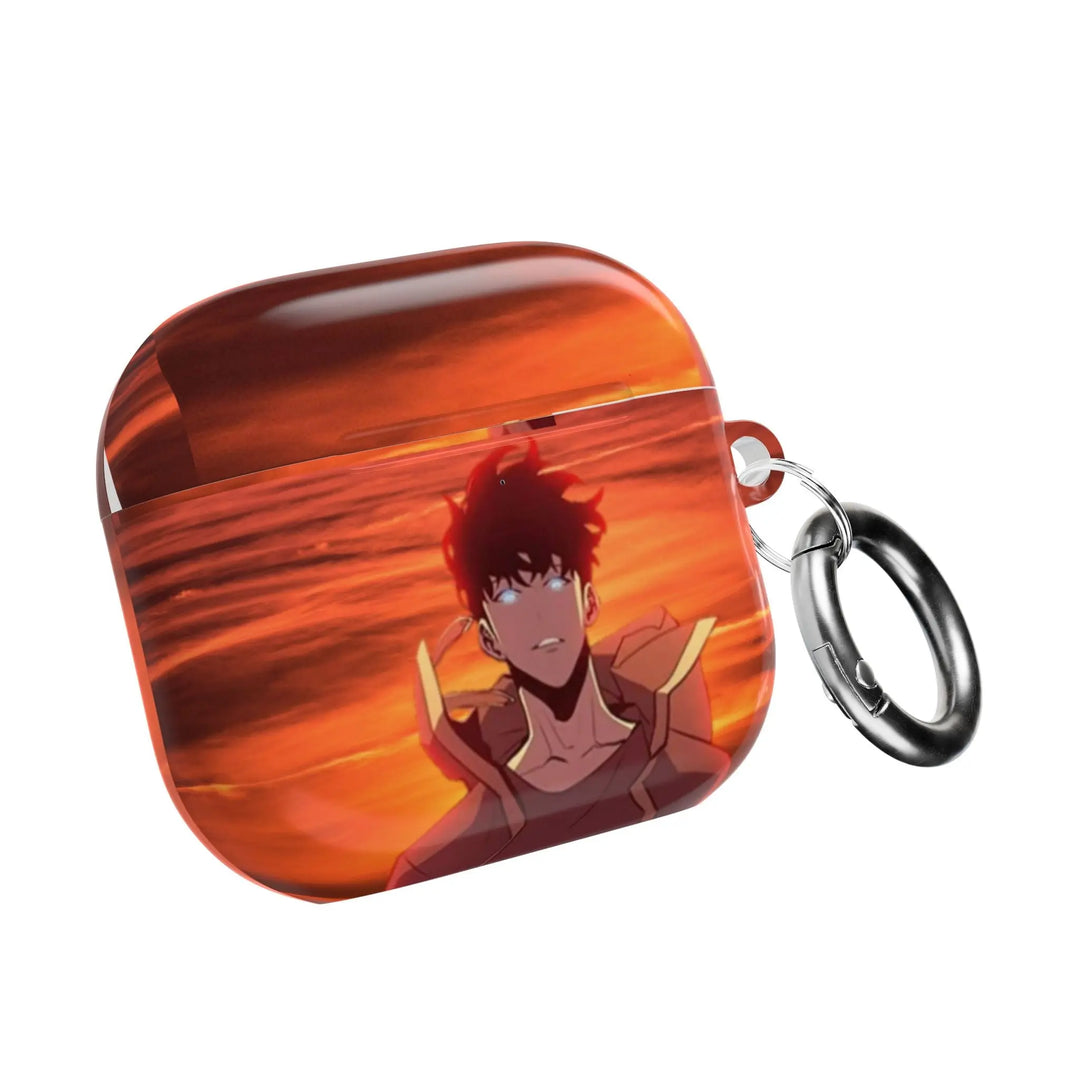 Solo Leveling Vibrant AirPod Case with Sunset Design, Stylish Accessory for Music Lovers, Unique Gift for Gamers, Trendy AirPods Cover, Personalized [...] Printify