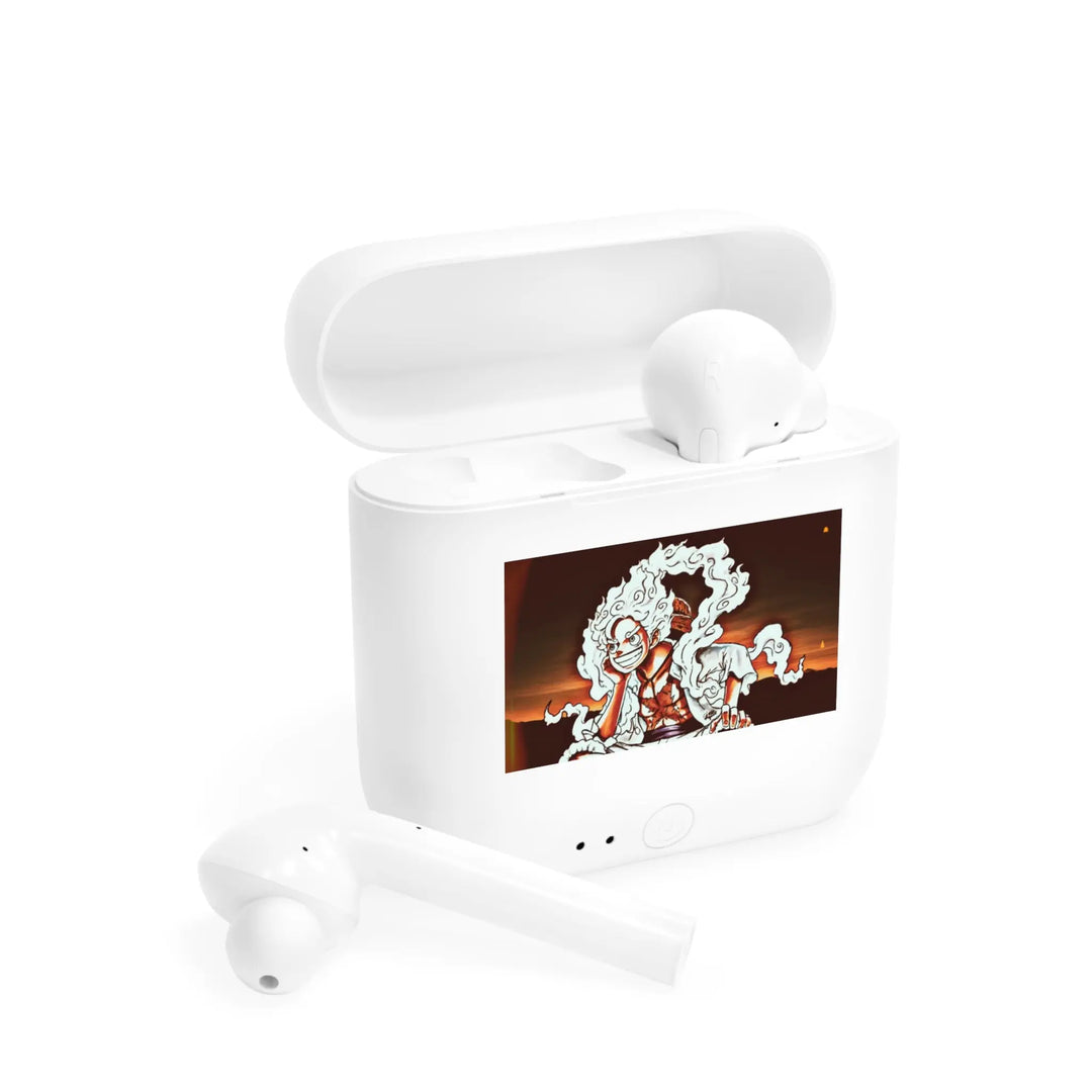 Stylish Wireless Earbuds Case, Artistic Earbud Holder, Unique Gadget Gift, Music Lover Accessory, Cool Earbuds Storage Printify