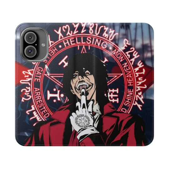 Gothic Flip Case for iPhones, Stylish Phone Cover with Unique Design, Perfect Gift for Fans, Anime Accessories, Edgy Smartphone Wallet Printify
