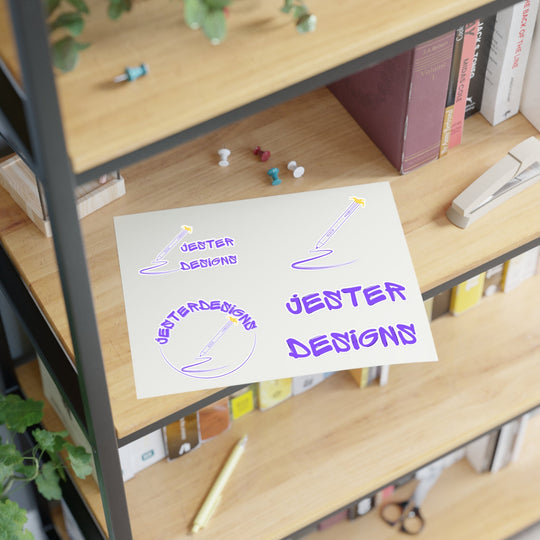 Jester Logo Sticker Sheet Printify