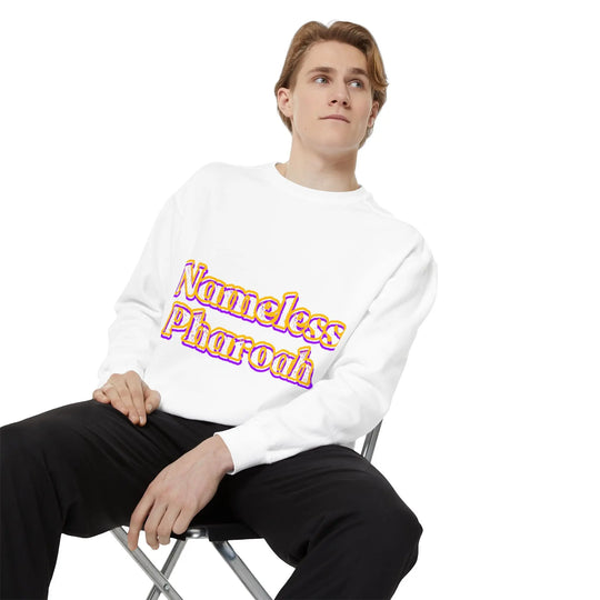 Nameless Pharaoh Sweatshirt, Cozy Unisex Pullover, Gift for Him and Her, Casual Wear, Unique Retro Style, Perfect for Celebrations Printify