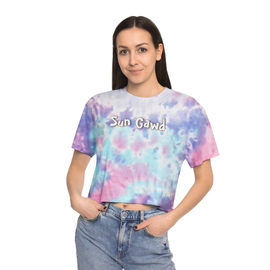 Sun Gawd Tie-Dye Crop Tee Printify