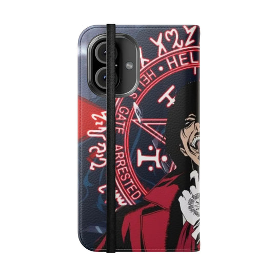 Gothic Flip Case for iPhones, Stylish Phone Cover with Unique Design, Perfect Gift for Fans, Anime Accessories, Edgy Smartphone Wallet Printify