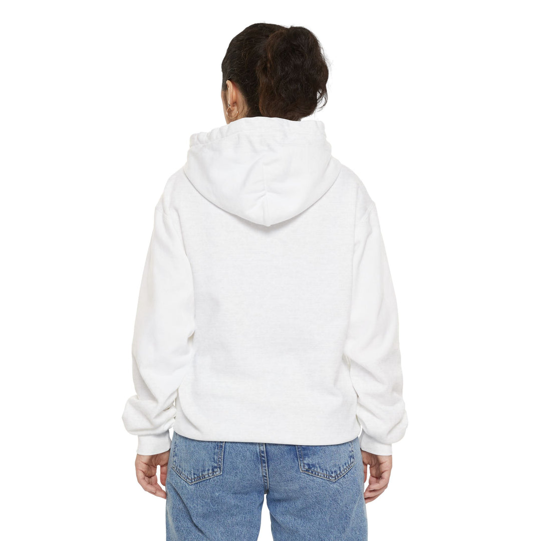 Garment-Dyed Hoodie with Unique Symbol, Casual Comfort, Streetwear, Unisex Sweatshirt, Ideal Gift for All Occasions