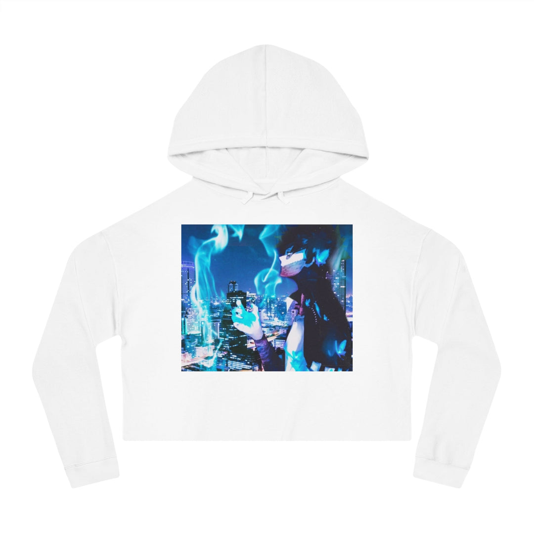 Burn Women’s Cropped Hooded Sweatshirt Printify