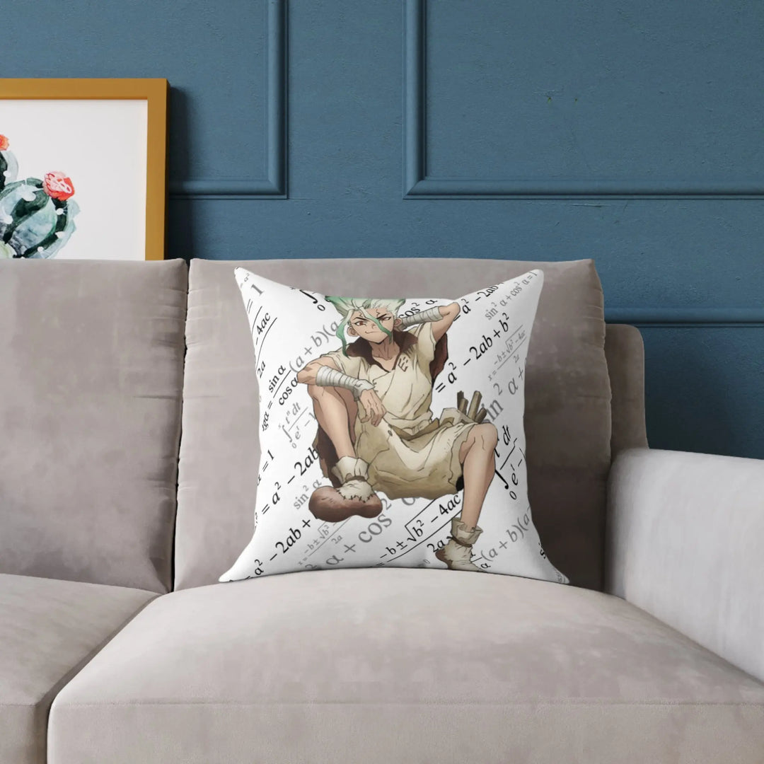 Math Lover's Decorative Pillow, Geeky Home Decor, Square Throw Pillow, Nerdy Gift, Unique Student Room Accent Printify