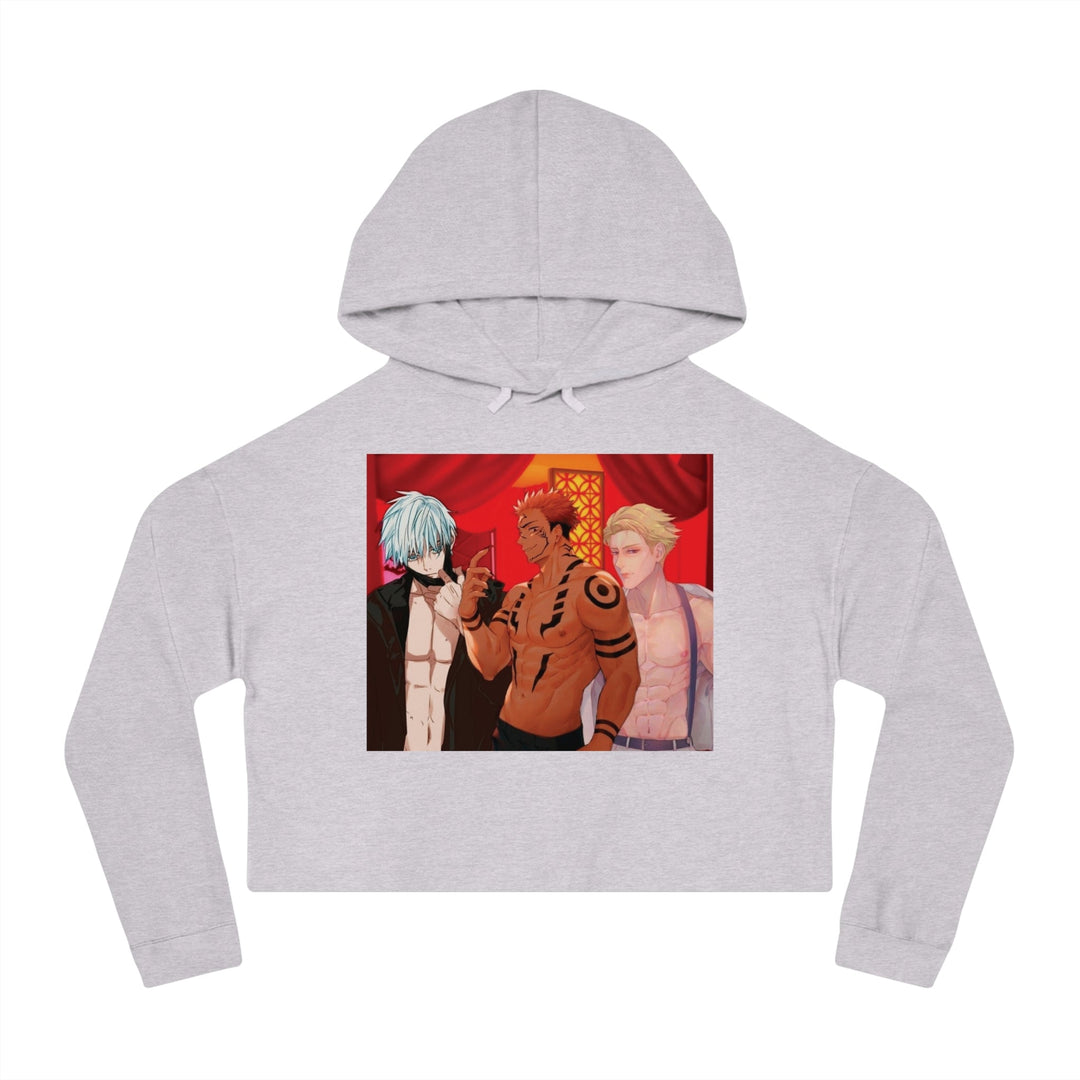 Daddy's Home Women’s Cropped Hooded Sweatshirt Printify