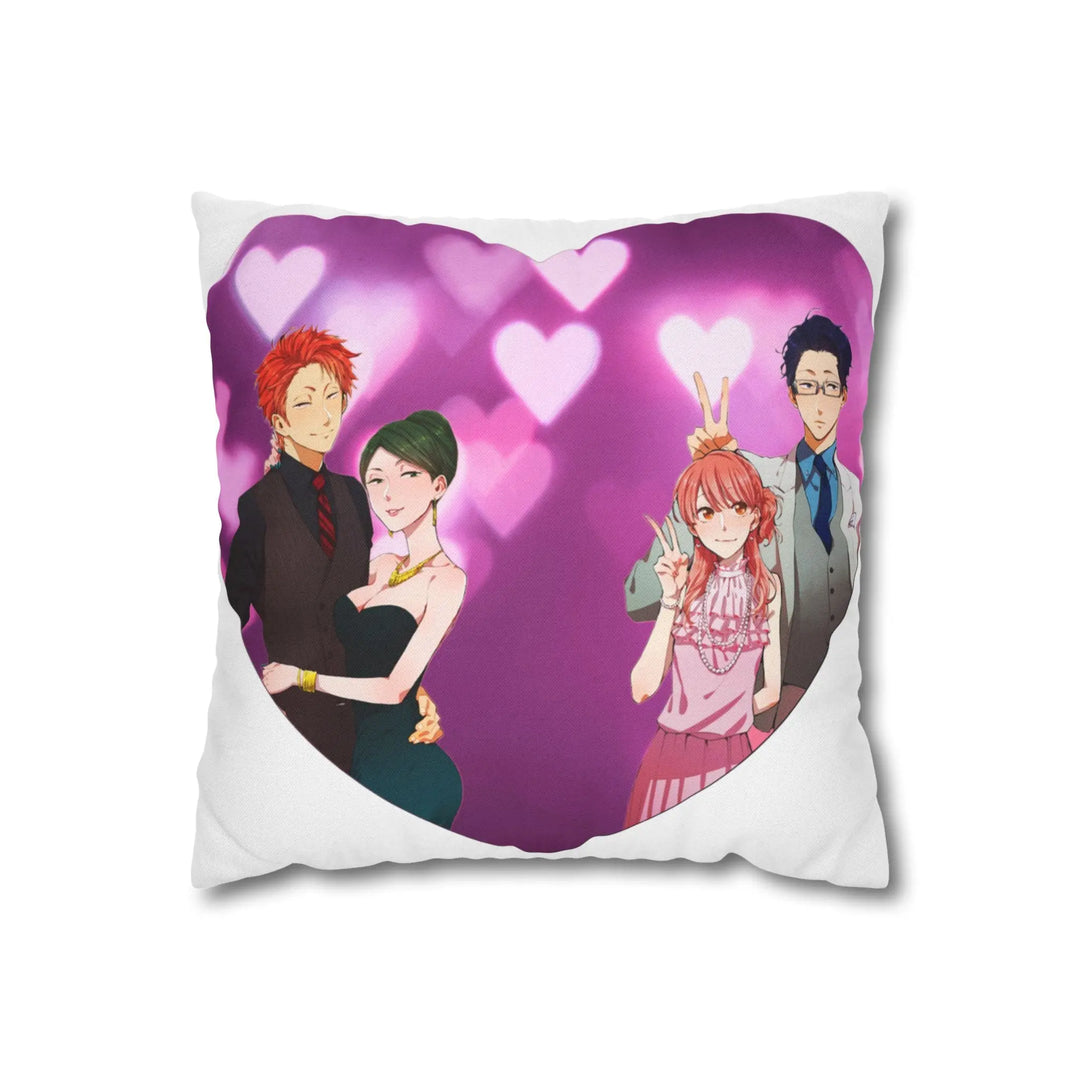 Romantic Anime Pillowcase, Cozy Home Decor, Sweet Gift for Couples, Cute Bedroom Accessories, Valentine's Day Decor, Anime Lovers Printify