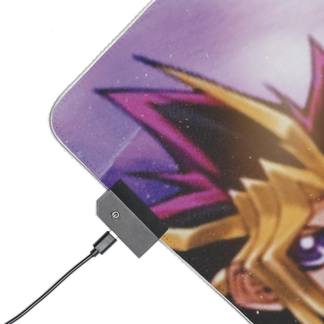 Purple Mist LED Gaming Mouse Pad Printify