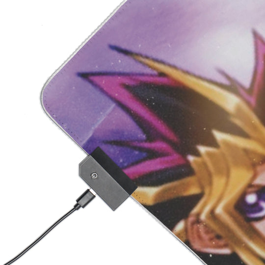 Purple Mist LED Gaming Mouse Pad Printify