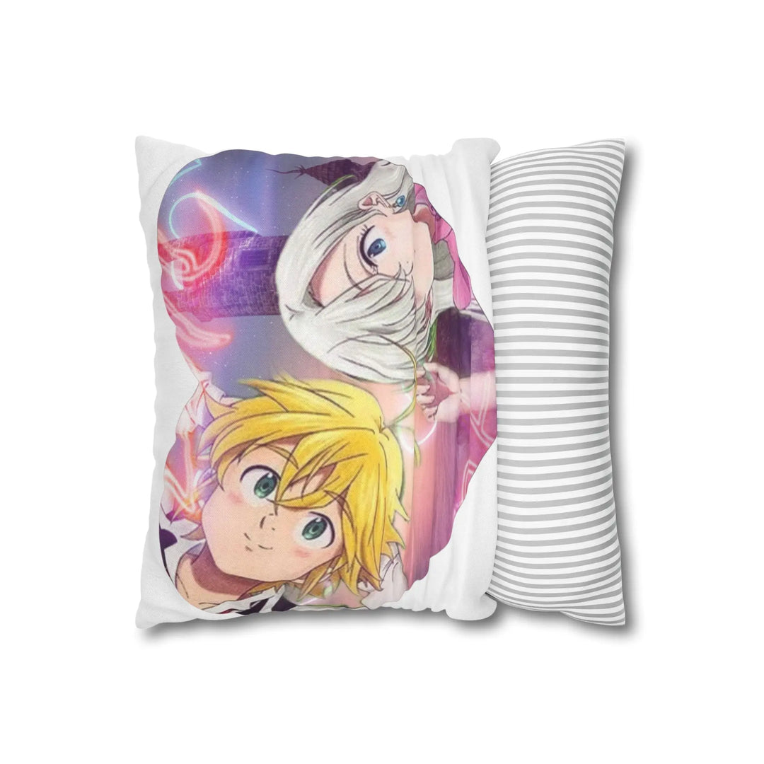 Romantic Anime Pillowcase, Cozy Home Decor, Sweet Gift for Couples, Cute Bedroom Accessories, Valentine's Day Decor, Anime Lovers Printify