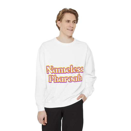 Nameless Pharaoh Sweatshirt, Cozy Unisex Pullover, Gift for Him and Her, Casual Wear, Unique Retro Style, Perfect for Celebrations Printify