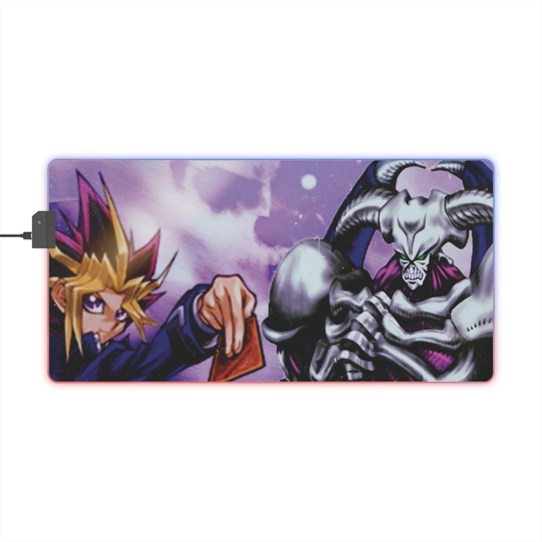 Purple Mist LED Gaming Mouse Pad Printify
