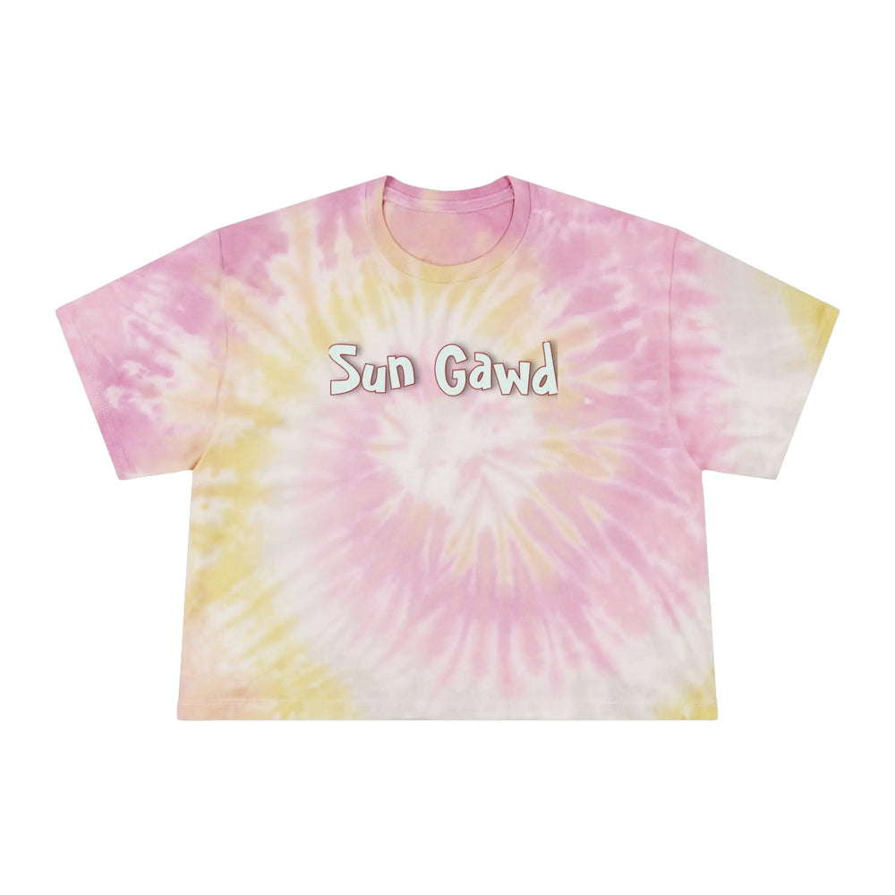 Sun Gawd Tie-Dye Crop Tee Printify