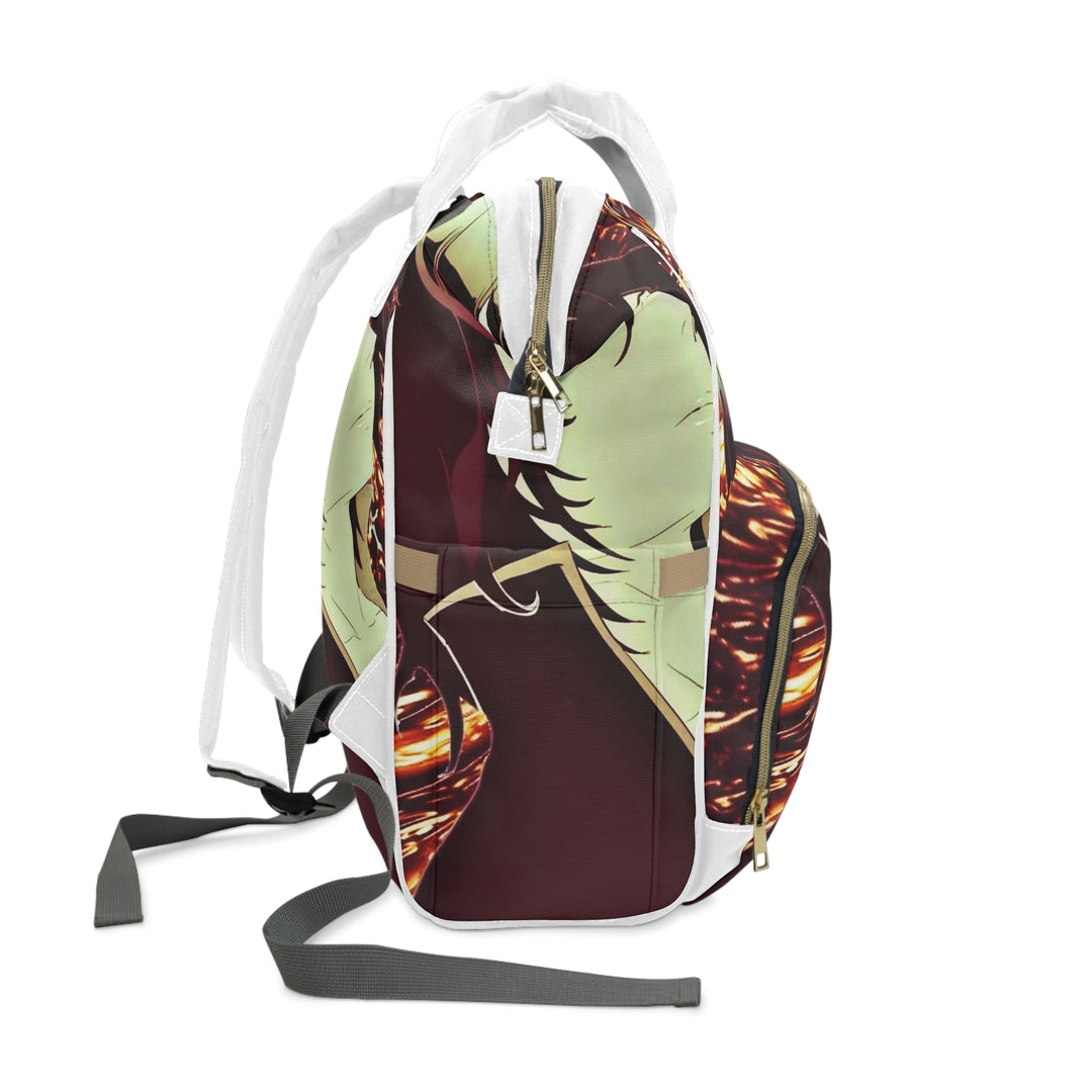 Anime-Themed Multifunctional Diaper Backpack, Stylish Baby Bag, Unique Parent Backpack, Gift for New Parents, Trendy Diaper Bag