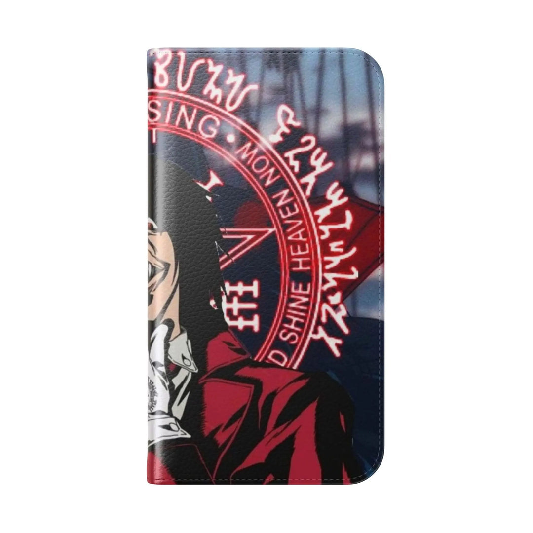 Gothic Flip Case for iPhones, Stylish Phone Cover with Unique Design, Perfect Gift for Fans, Anime Accessories, Edgy Smartphone Wallet Printify