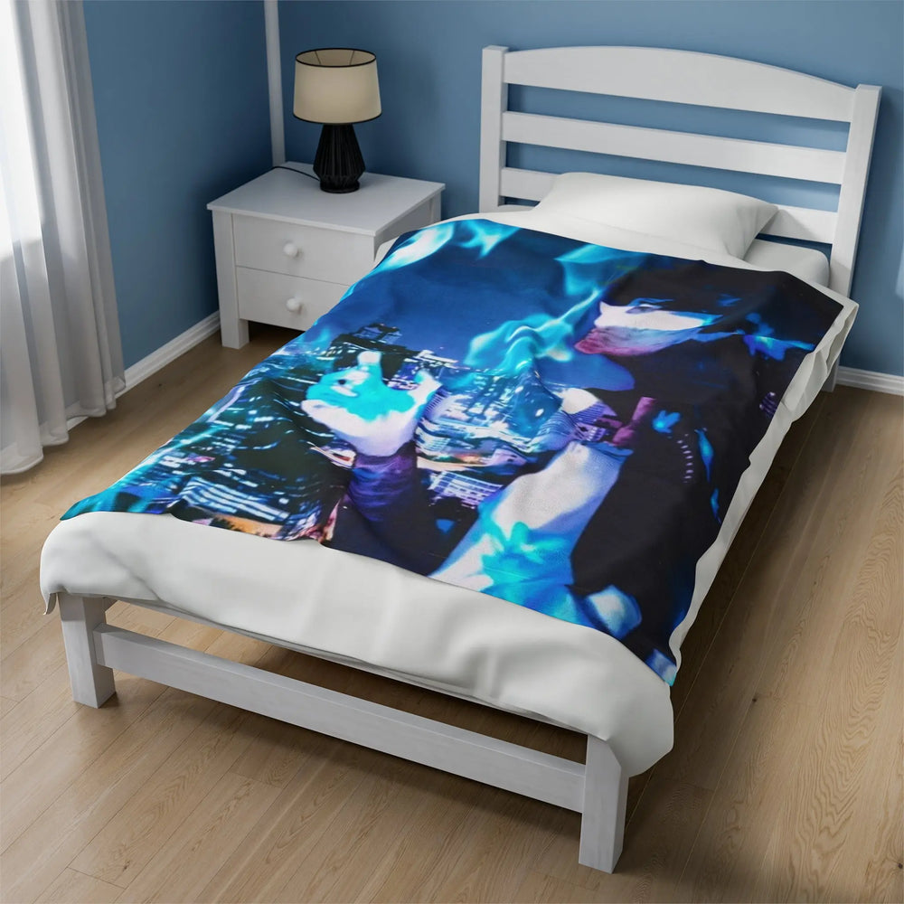 Dabi Velveteen Plush Blanket Printify