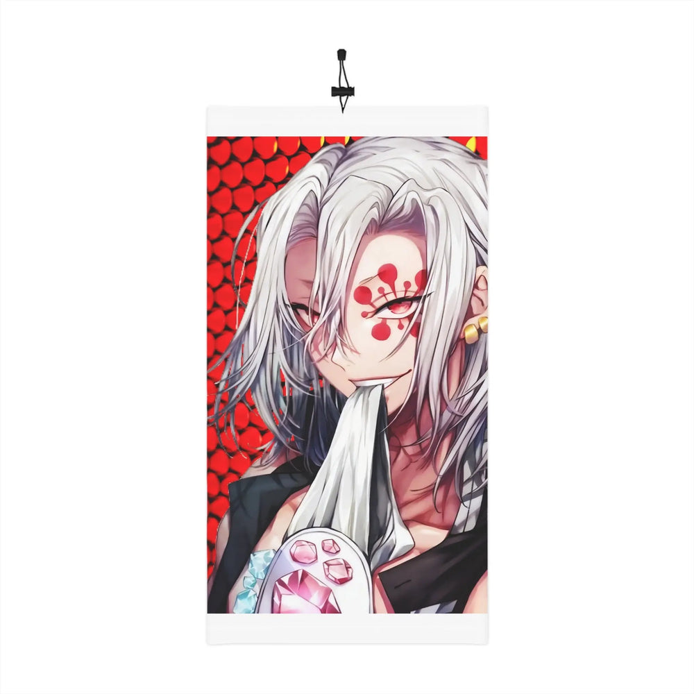 Anime Winter Neck Gaiter with Drawstring, Stylish Neck Warmer, Cosplay Accessory, Gift for Fans, Cold Weather Wear Printify