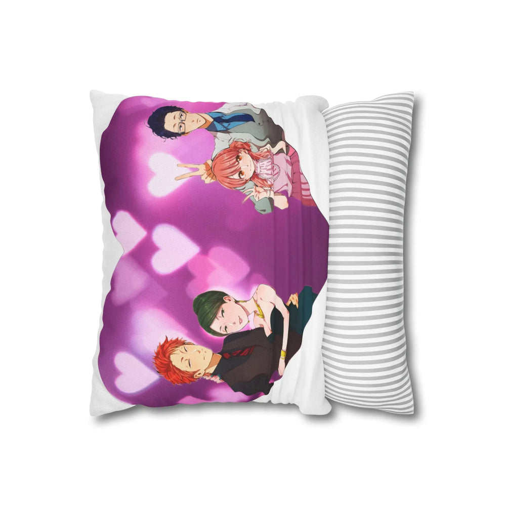 Romantic Anime Pillowcase, Cozy Home Decor, Sweet Gift for Couples, Cute Bedroom Accessories, Valentine's Day Decor, Anime Lovers Printify