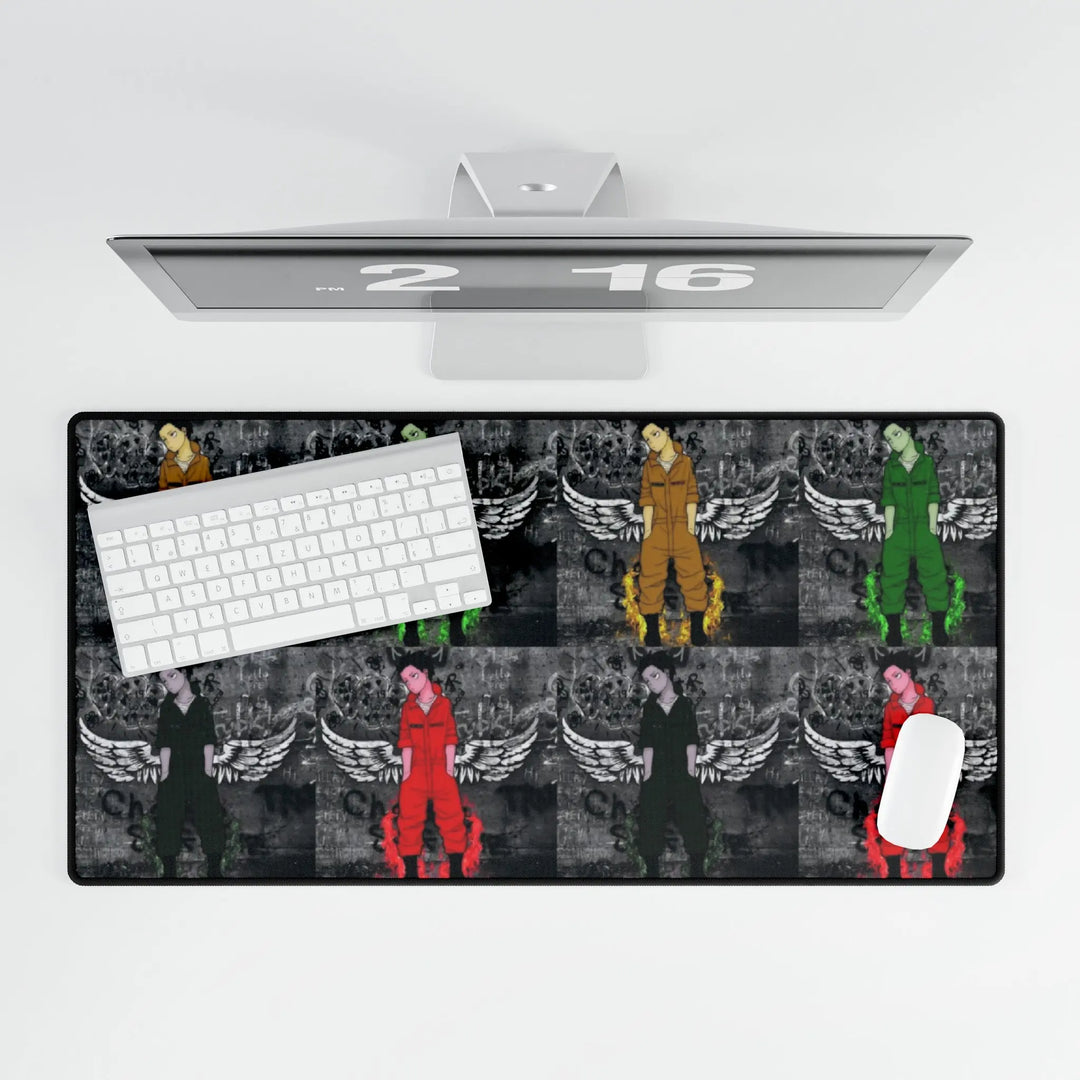 Graffiti Devil Desk Mats Printify