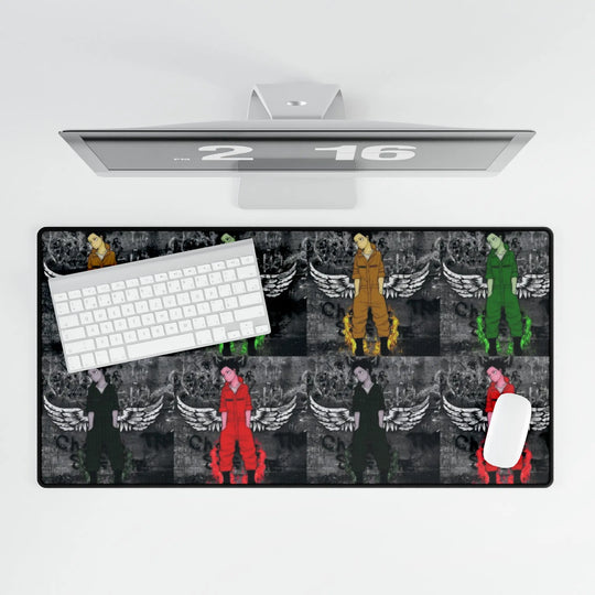 Graffiti Devil Desk Mats Printify