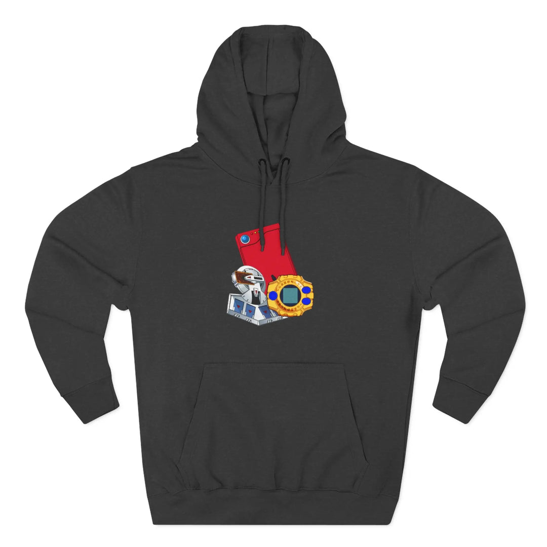 Fleece Hoodie - Saturday Morning Trio Design - Jesterdesigns1