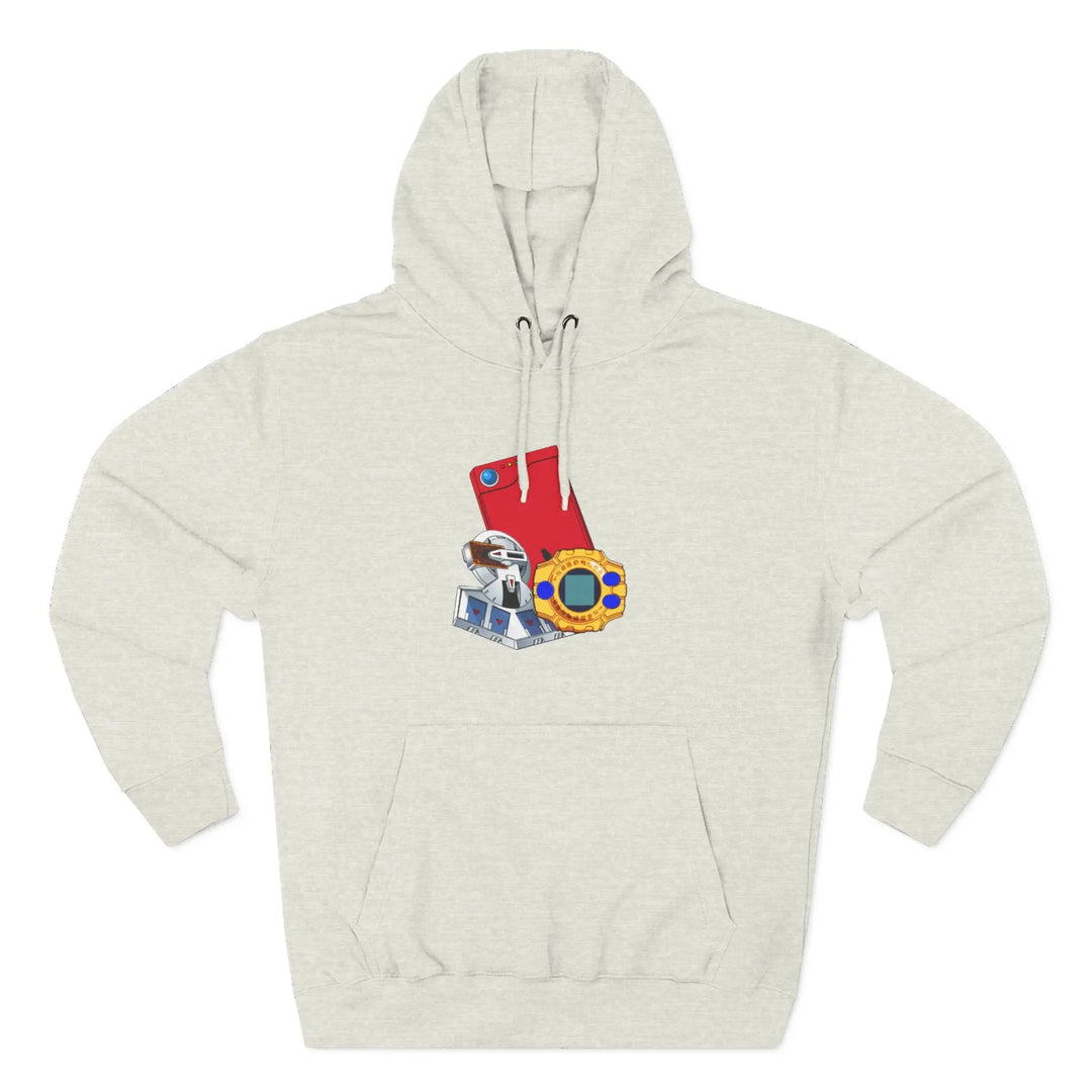Fleece Hoodie - Saturday Morning Trio Design - Jesterdesigns1