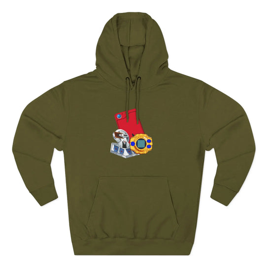 Fleece Hoodie - Saturday Morning Trio Design - Jesterdesigns1