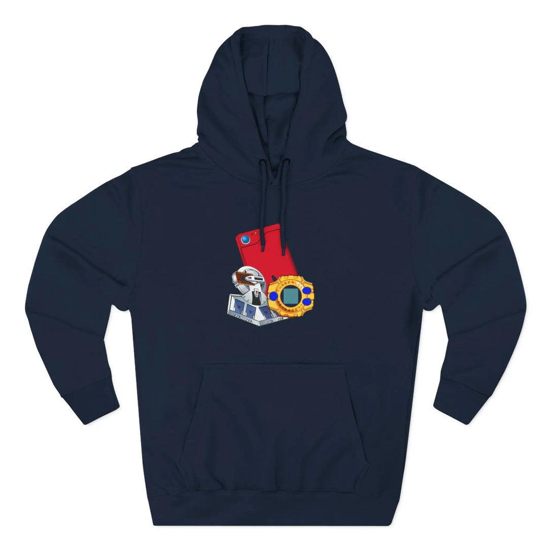 Fleece Hoodie - Saturday Morning Trio Design - Jesterdesigns1