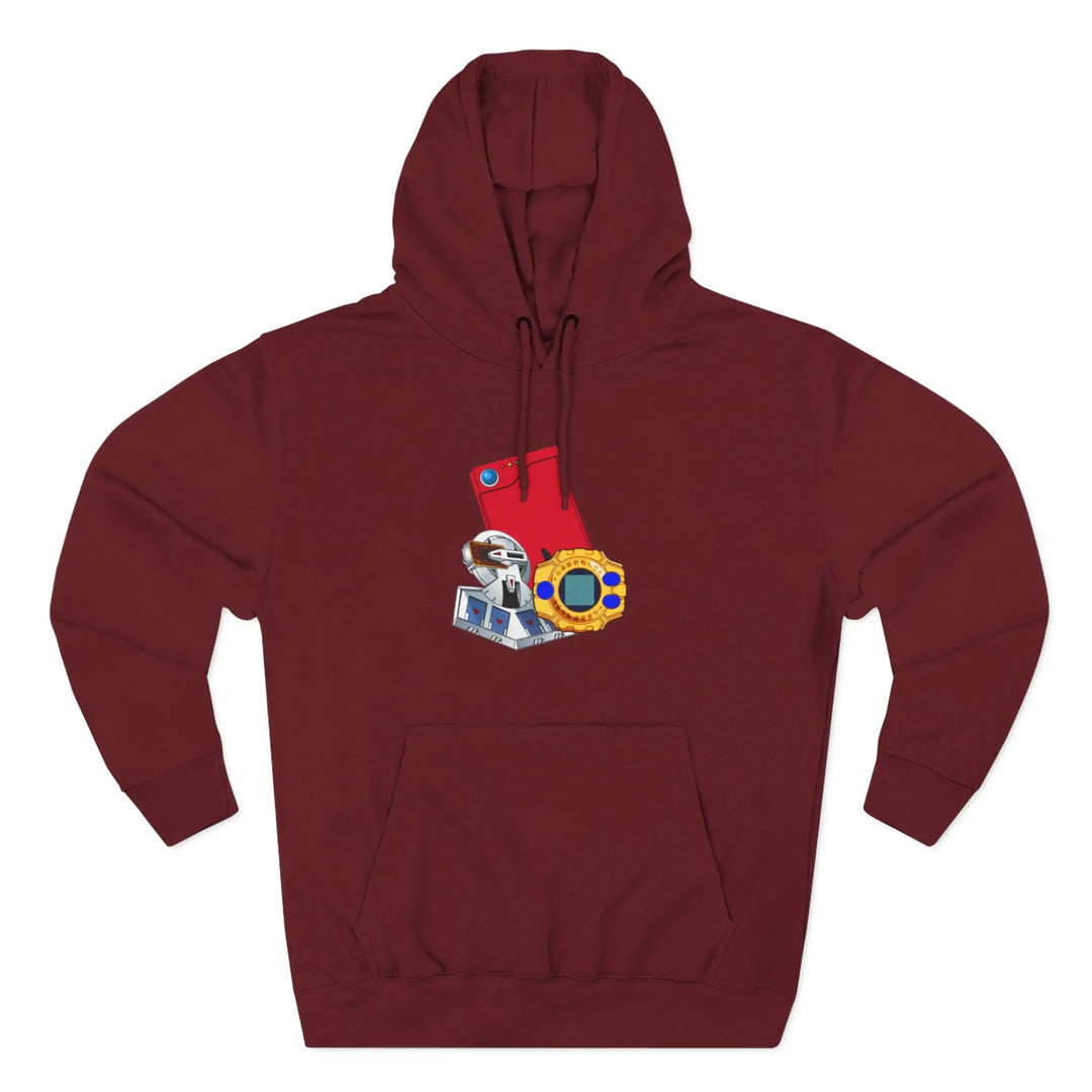 Fleece Hoodie - Saturday Morning Trio Design - Jesterdesigns1