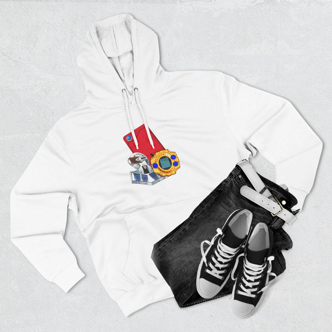 Fleece Hoodie - Saturday Morning Trio Design - Jesterdesigns1
