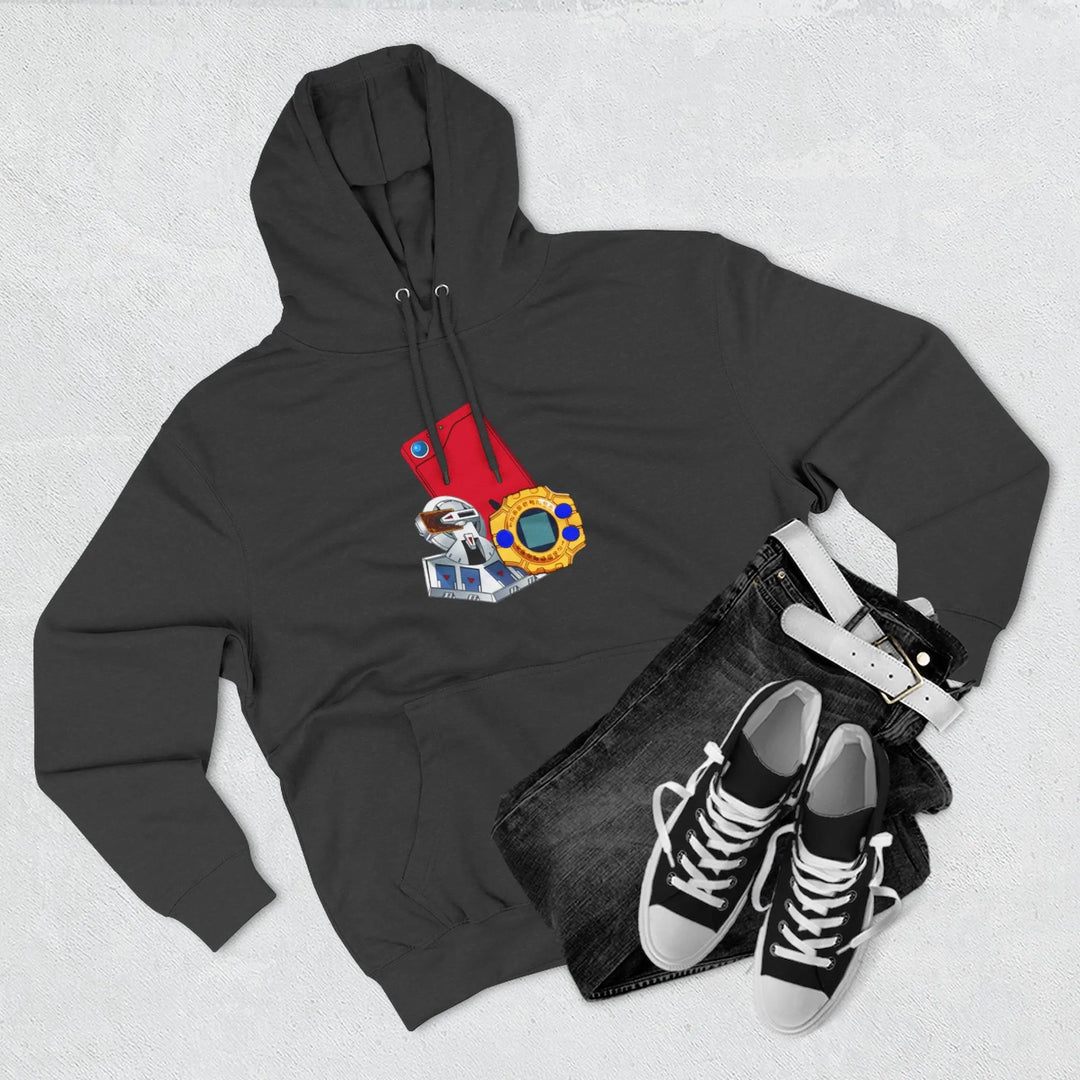 Fleece Hoodie - Saturday Morning Trio Design - Jesterdesigns1
