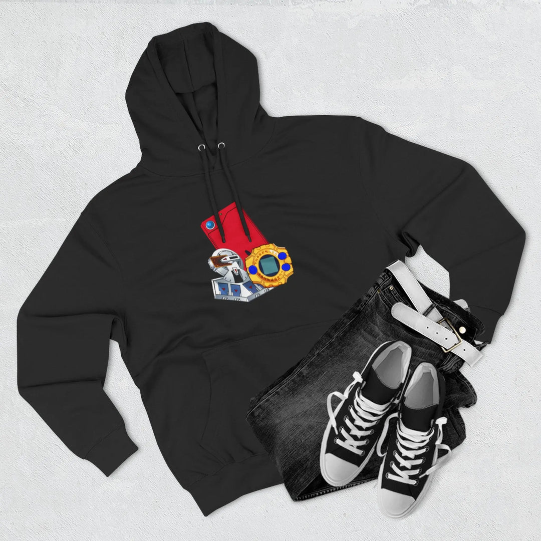 Fleece Hoodie - Saturday Morning Trio Design - Jesterdesigns1