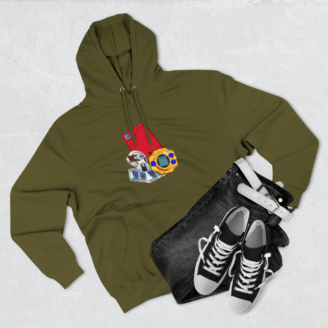 Fleece Hoodie - Saturday Morning Trio Design - Jesterdesigns1