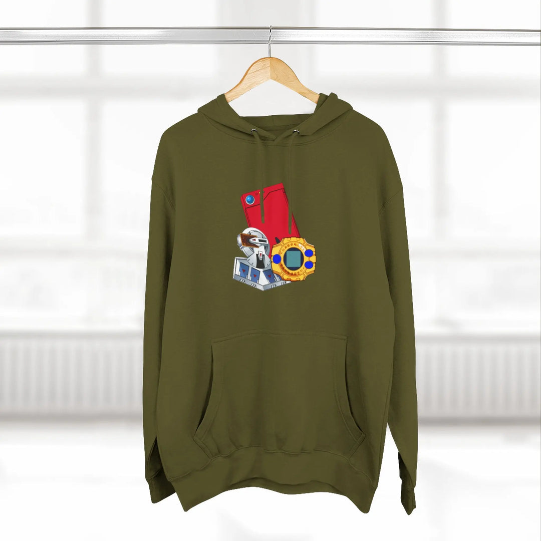 Fleece Hoodie - Saturday Morning Trio Design - Jesterdesigns1