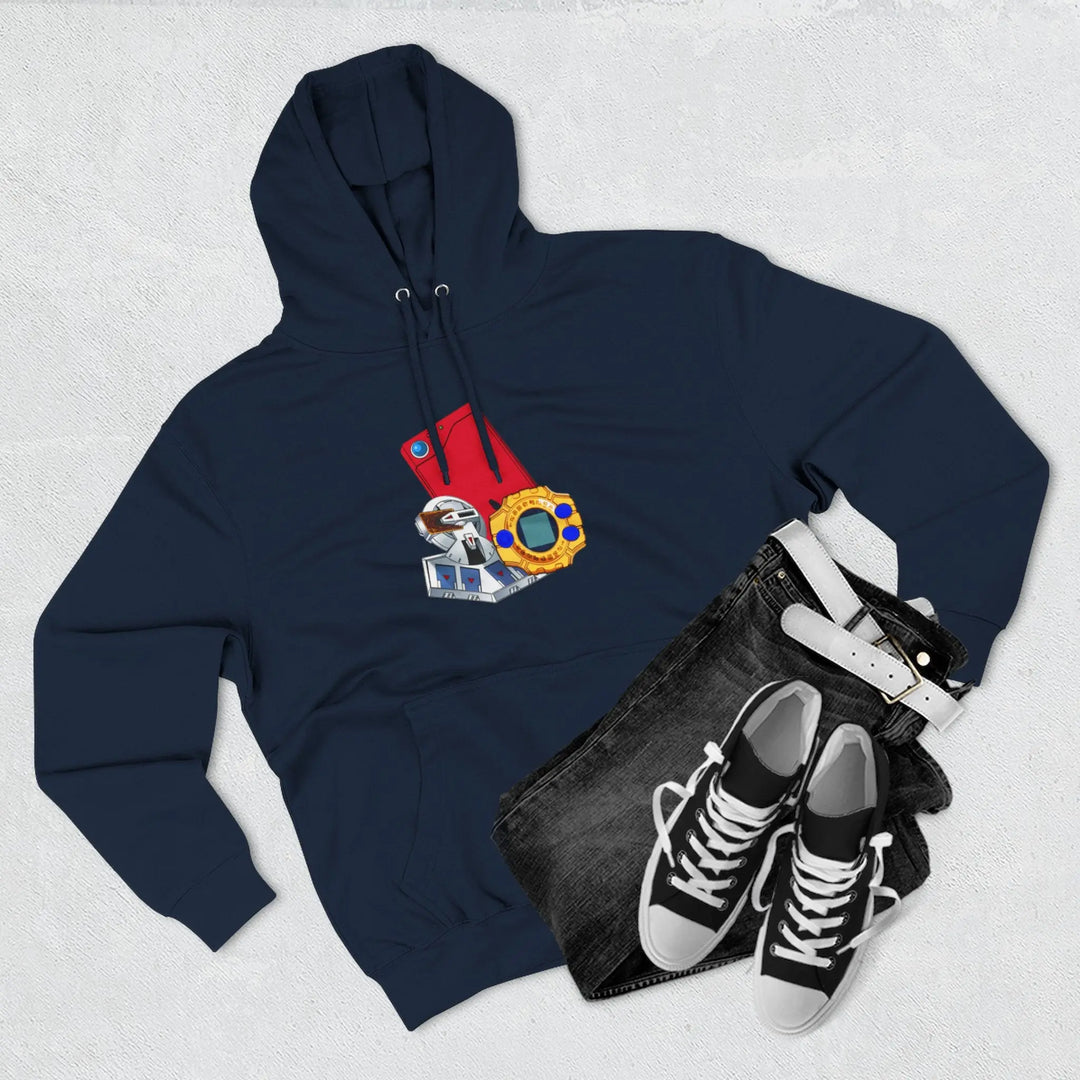 Fleece Hoodie - Saturday Morning Trio Design - Jesterdesigns1