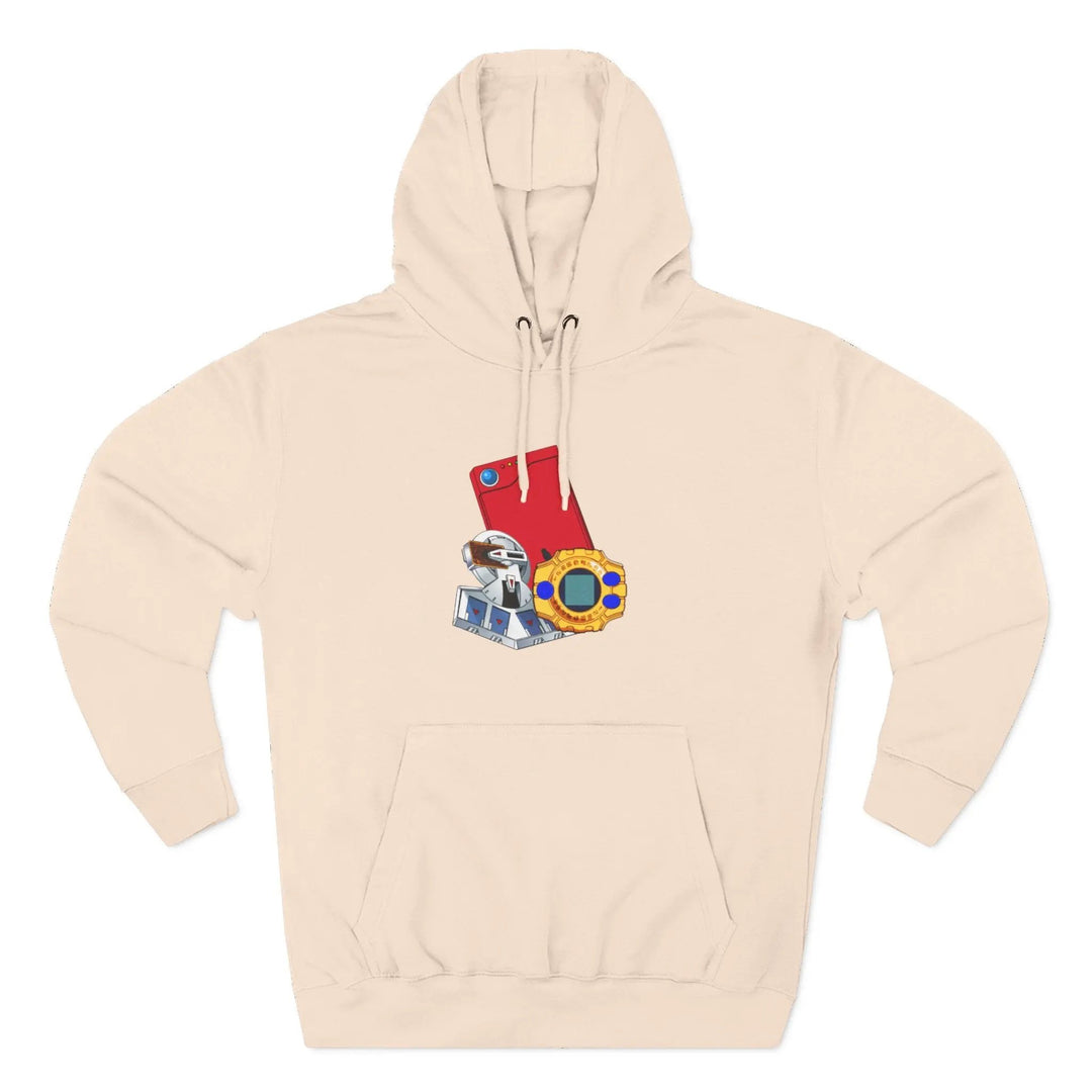 Fleece Hoodie - Saturday Morning Trio Design Printify
