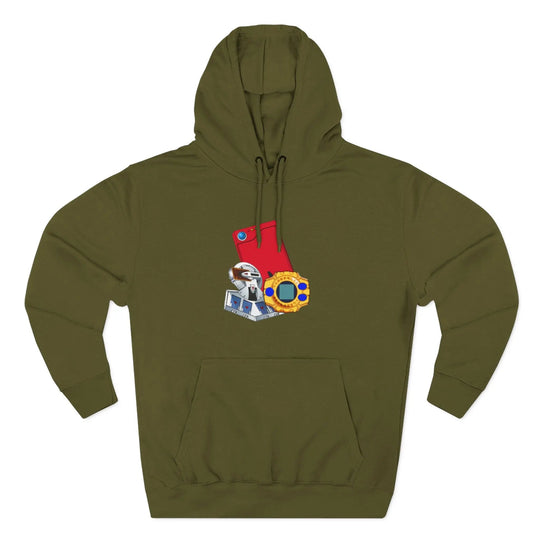Fleece Hoodie - Saturday Morning Trio Design Printify