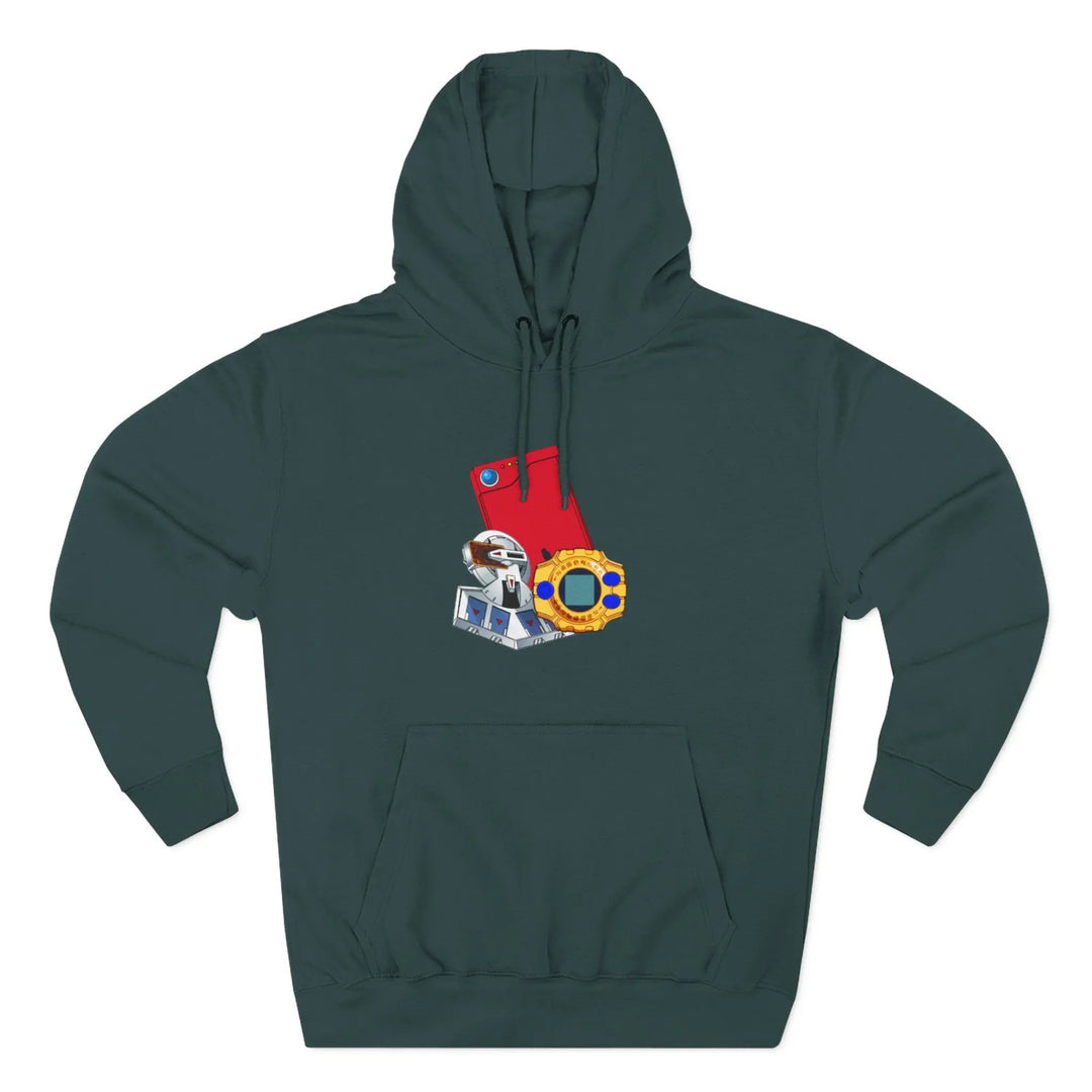 Fleece Hoodie - Saturday Morning Trio Design Printify