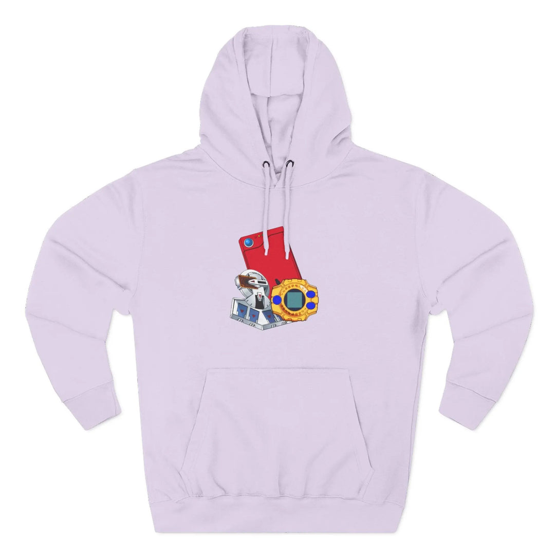 Fleece Hoodie - Saturday Morning Trio Design Printify