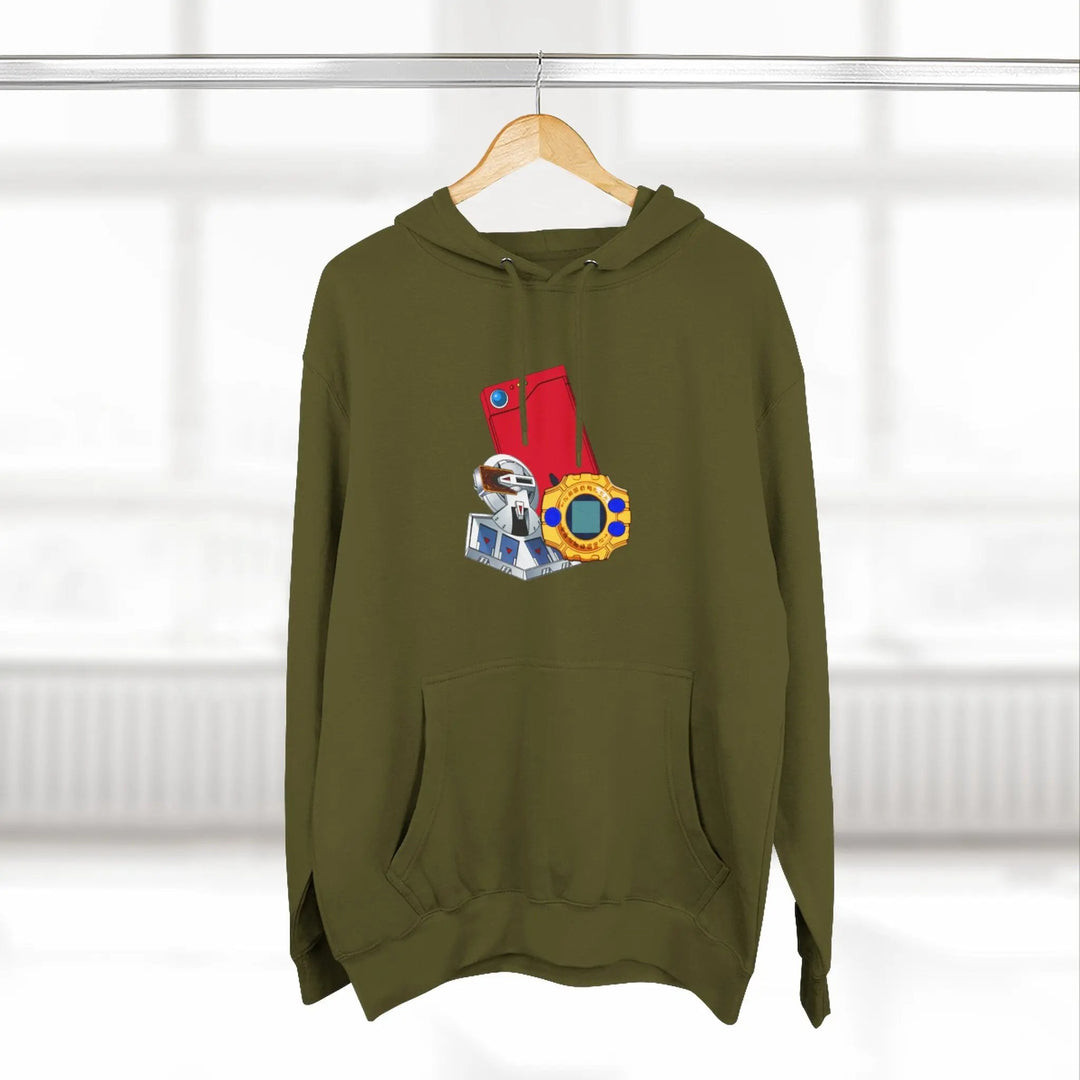 Fleece Hoodie - Saturday Morning Trio Design Printify