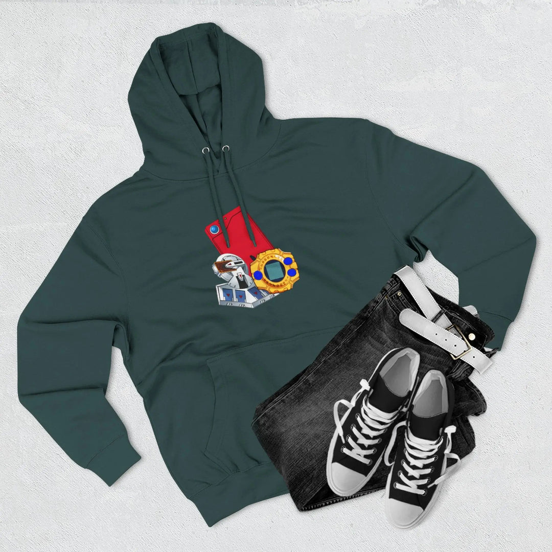 Fleece Hoodie - Saturday Morning Trio Design Printify