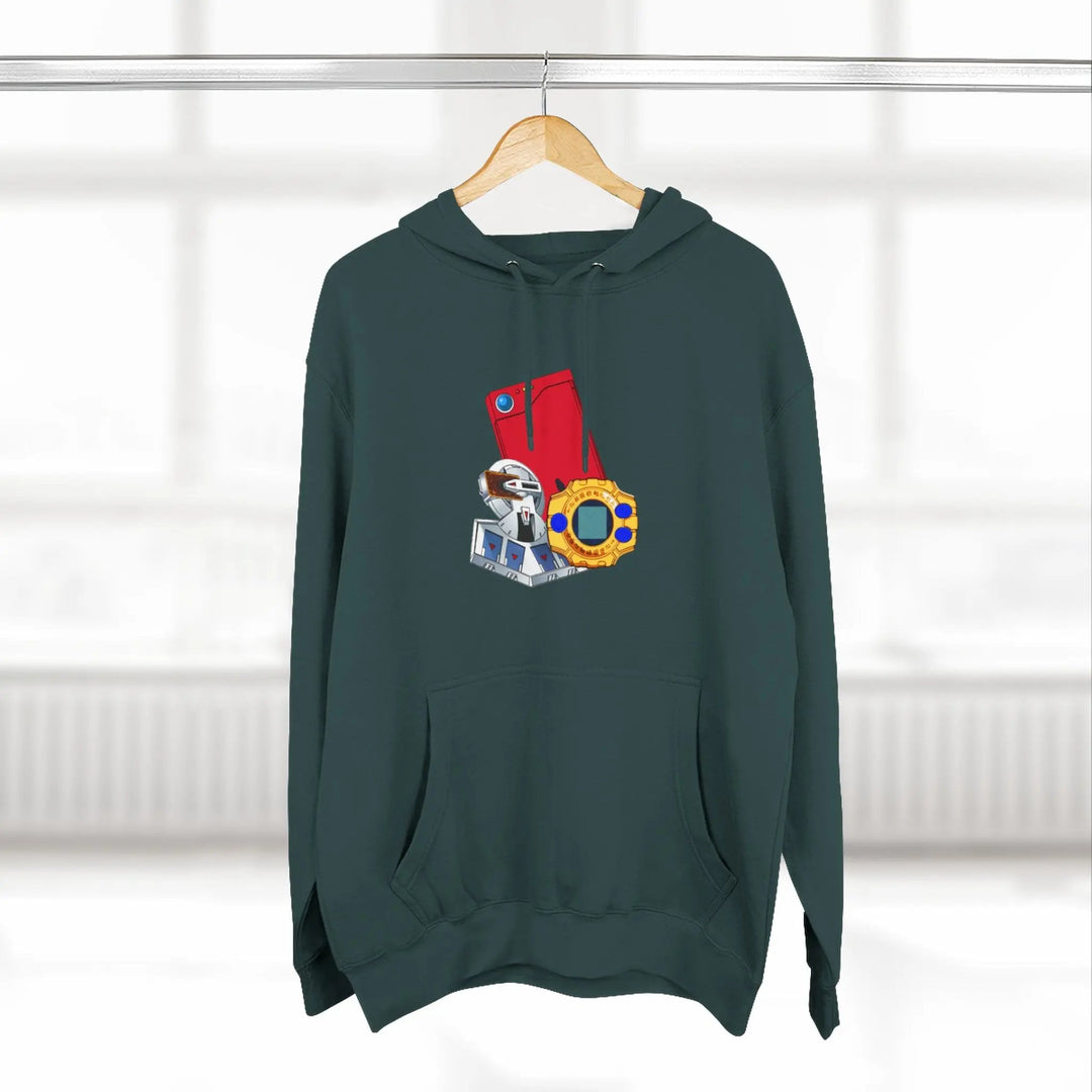 Fleece Hoodie - Saturday Morning Trio Design Printify