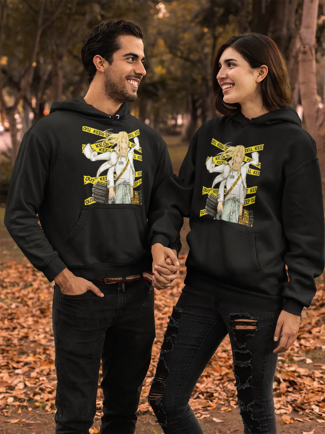 Full Zip Hooded Sweatshirt Soul Eater Caution Mifune Design Printify