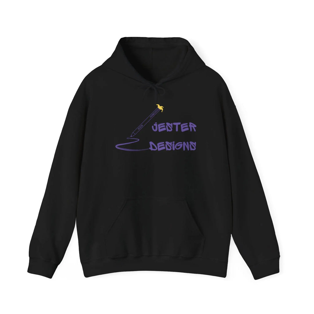 Back view of anime hoodie, Jester Designs streetwear inspired by Naruto and One Piece